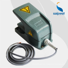 Estándar internacional 2016 Nuevo diseño Interruptor de pedal industrial Saip Saipwell Interruptor de pie de botón eléctrico a prueba de agua